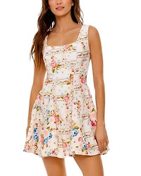 Kristen Meraki Floral Mini Dress