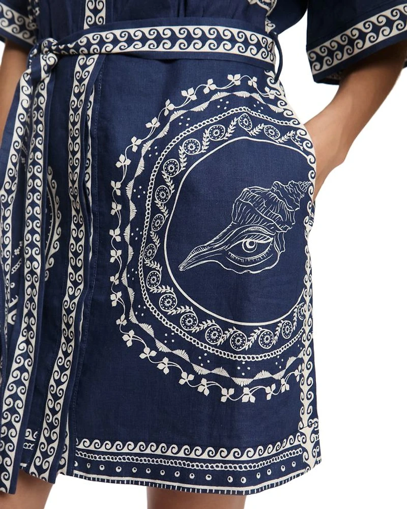 Oceane Linen Mini Dress