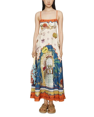 Linen Surrealist Sundress