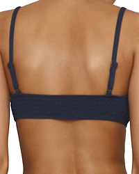 Marine Smocked Bralette Bikini Top