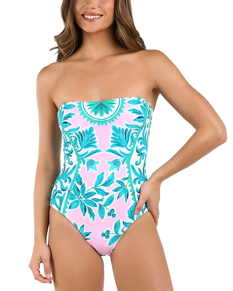 La Blanca Opulent Bandeau One Piece Swimsuit