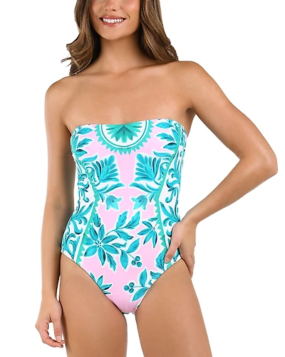 La Blanca Opulent Bandeau One Piece Swimsuit