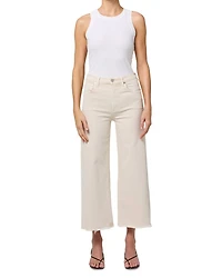 Lyra High Rise Crop Wide Leg Jeans Almondette