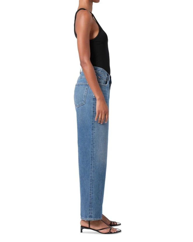 V-Waist Baggy Leg Jeans Cascade