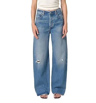 Ayla High Rise Baggy Wide Leg Jeans Solano