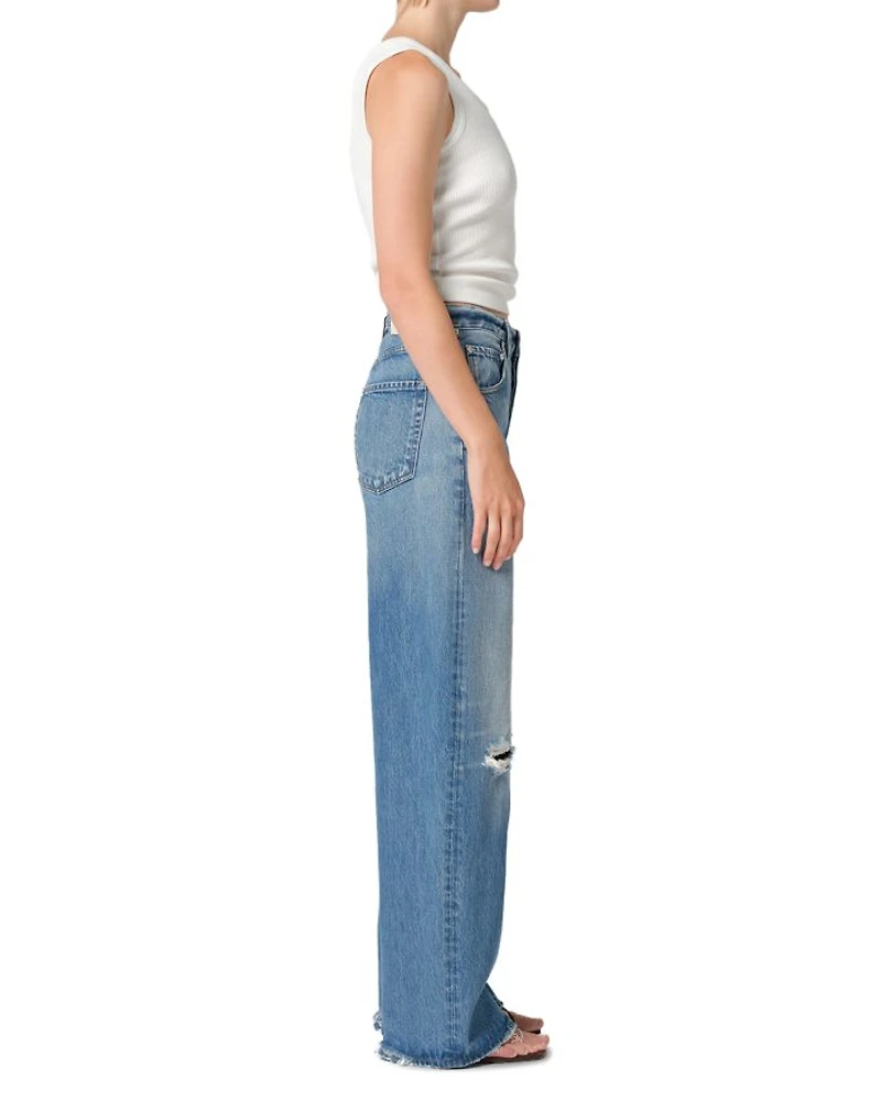 Ayla High Rise Baggy Wide Leg Jeans Solano