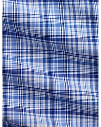 Cotton Classic Fit Long Sleeve Checked Poplin Shirt