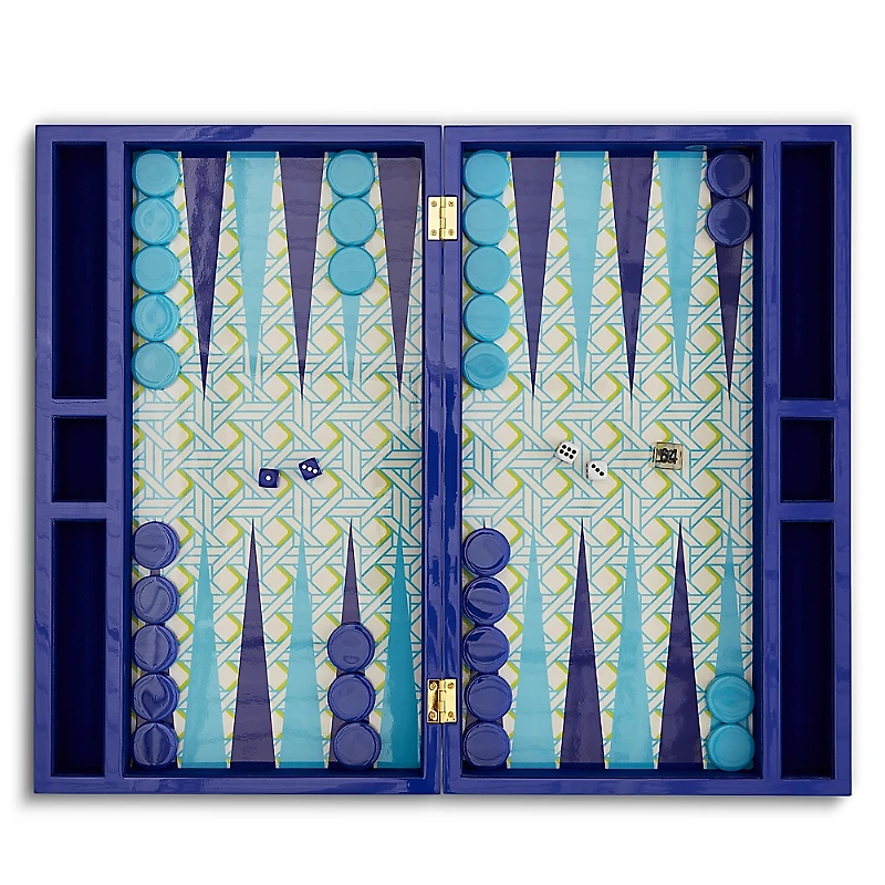 Jonathan Adler Basketweave Backgammon Set