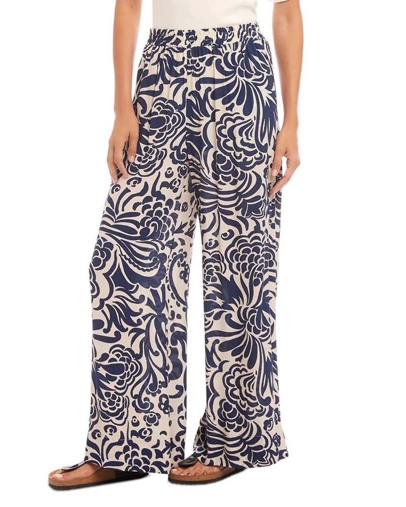Wide Leg Printed Pants