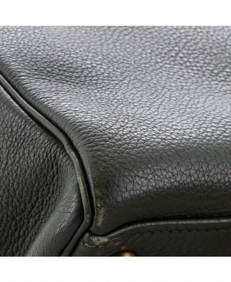 Kelly 32 Handbag Green Togo with Gold Hardware