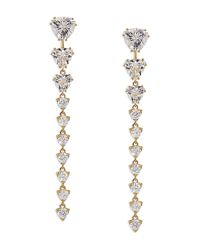 Nadri Luxor Front to Back Linear Earrings