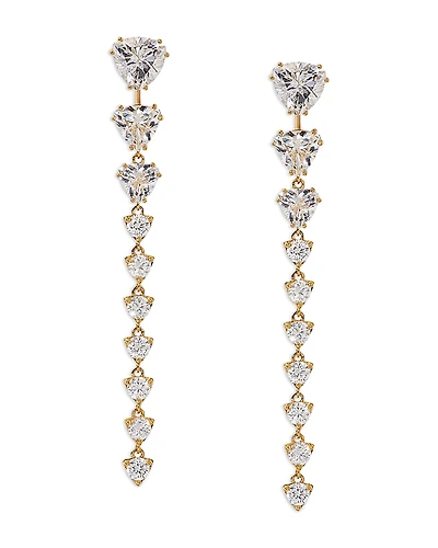 Nadri Luxor Front to Back Linear Earrings