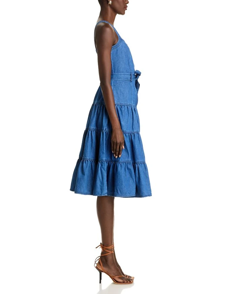 Denim Tiered Dress - Exclusive