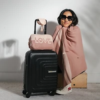 Pink Lemonade Dual Love Reversible Blanket Travel Set