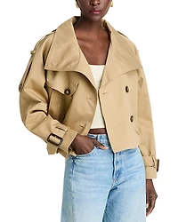 Aqua Crop Trench Coat - Exclusive