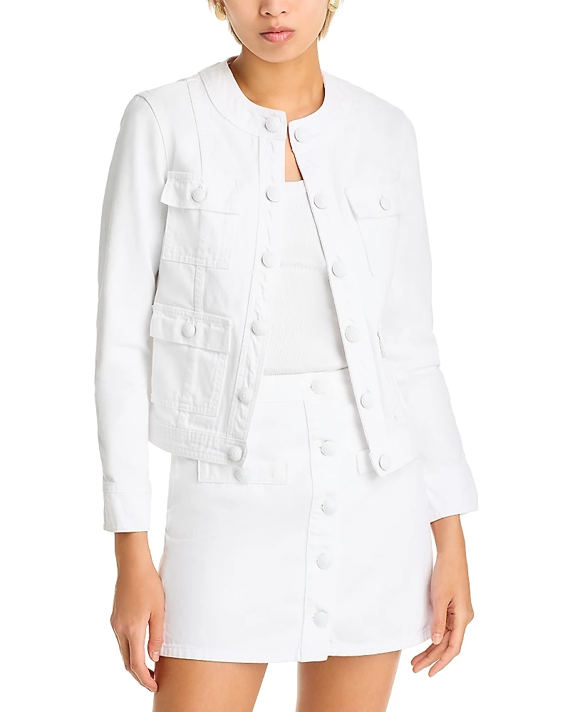 L'Agence Kris Button Front Mini Skirt