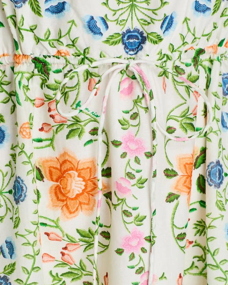 Folk Floral Midi Dress