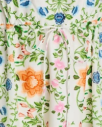 Folk Floral Midi Dress