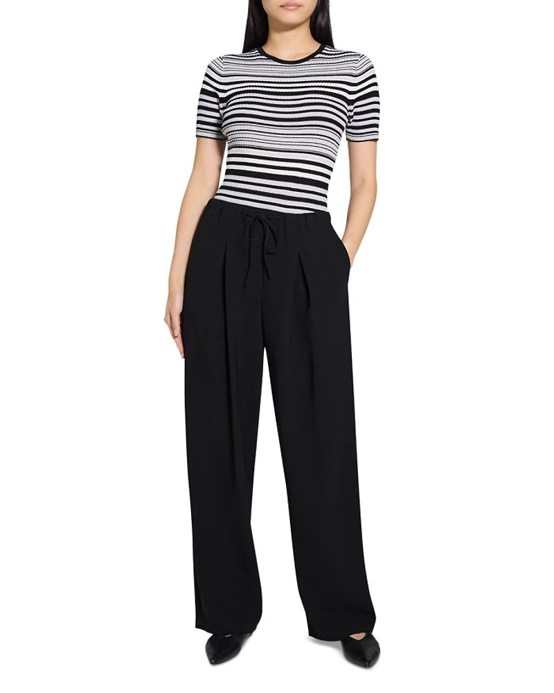 Pleated Drawstring Pants
