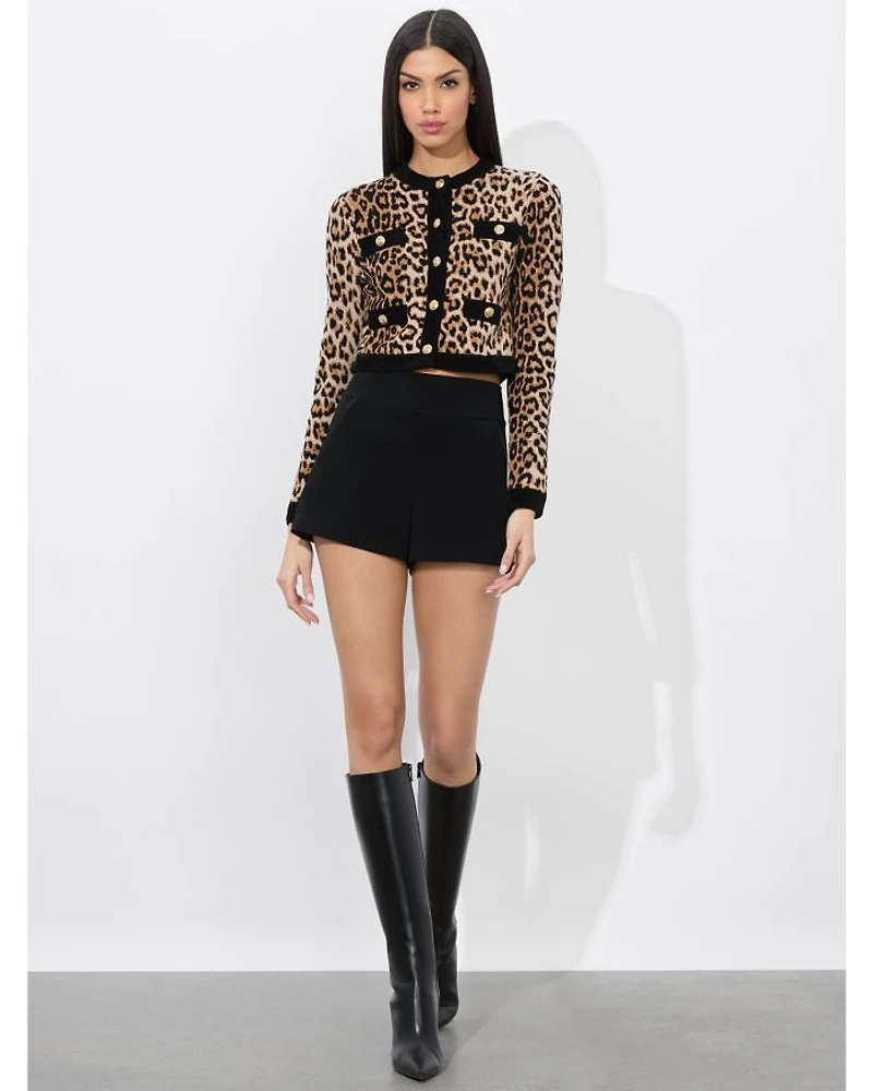 Claira Leopard Print Cardigan