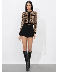 Claira Leopard Print Cardigan