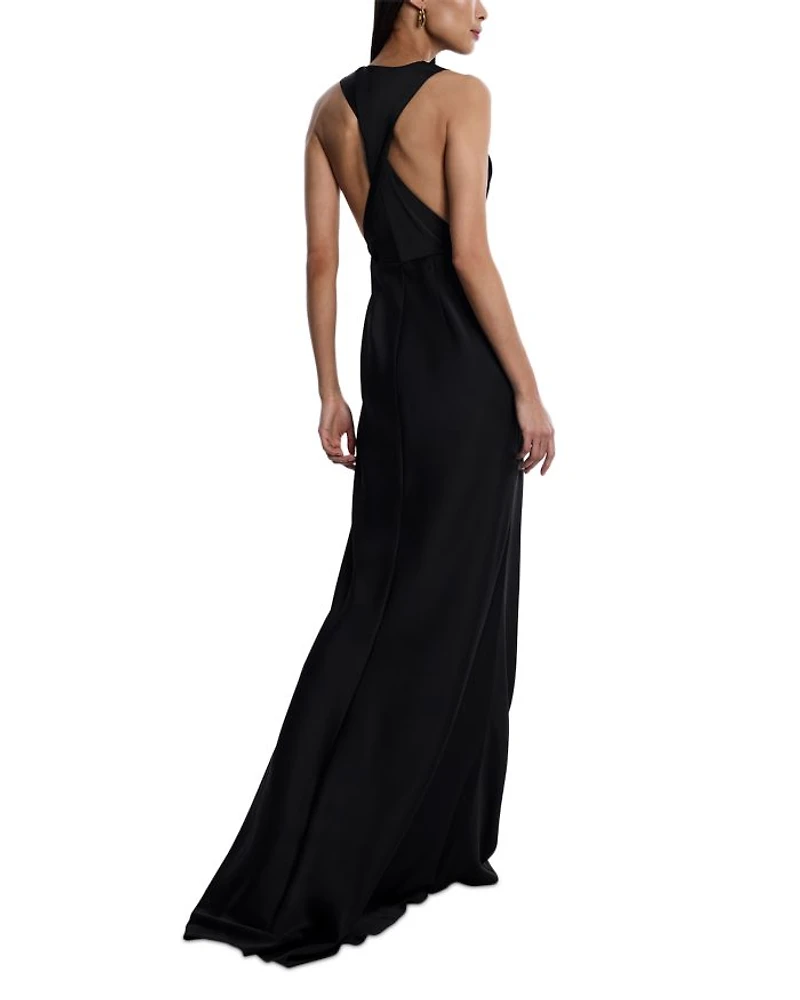 Cowl Neck Halter Gown