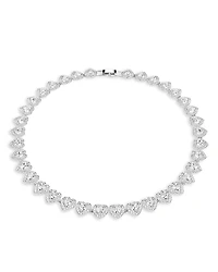 Swarovski Ariana Grande Crystal Heart Halo Tennis Necklace, 14.875-17.75