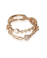 Pre-Owned HERMES Chaine d'ancre 18K Rose Gold Ring