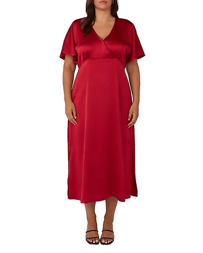 Estelle Plus Artemis Satin Midi Dress
