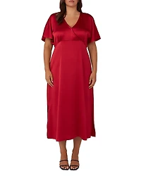 Estelle Plus Artemis Satin Midi Dress
