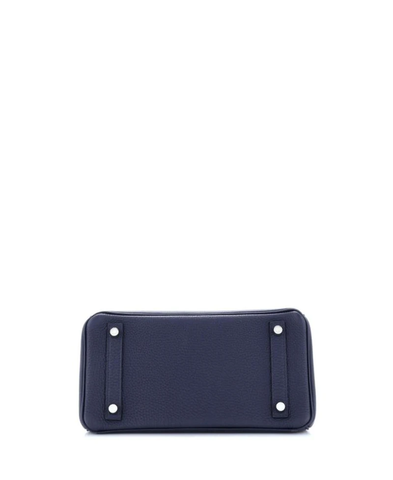 Birkin 25 Handbag Blue Togo with Palladium Hardware