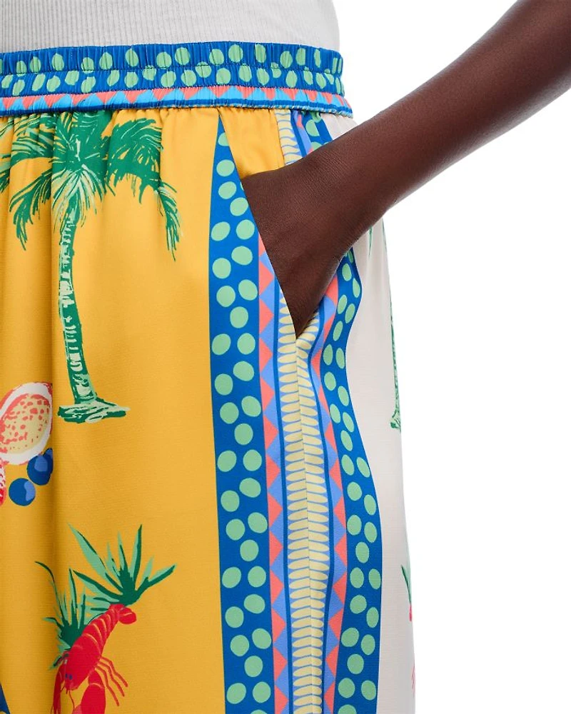 Printed Wide Leg Pants - Exclusive