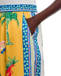 Printed Wide Leg Pants - Exclusive