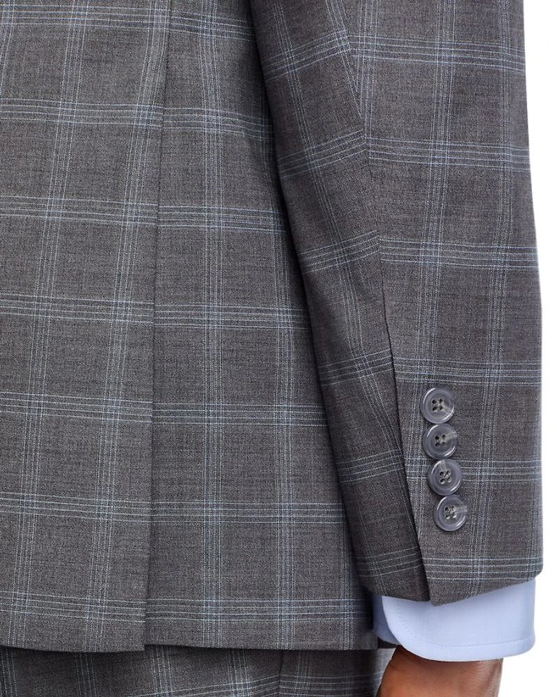 New York Plaid Regular Fit Suit