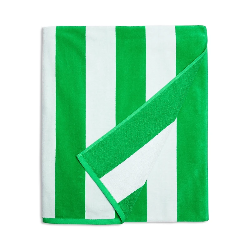 Aqua Striped Woven Beach Towel