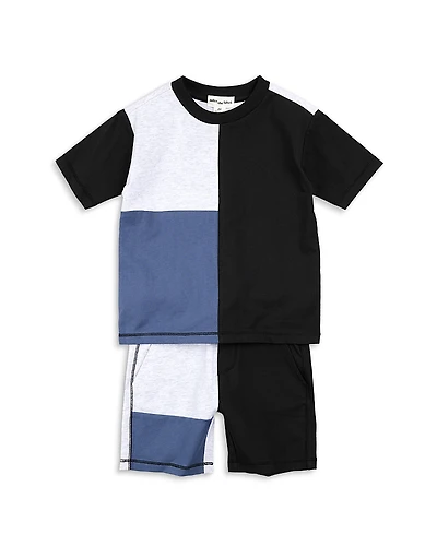 Miles The Label Boys' 2 Piece Color Block Shorts Set - Baby
