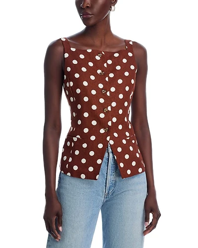 Joan Button Front Top