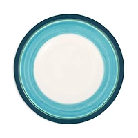 Lisbon Cobalt and Aqua Stripe Salad Plate