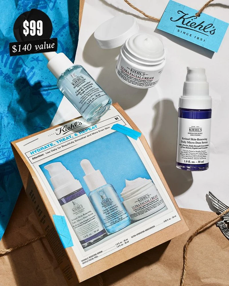 Kiehl's Since 1851 Hydrate, Treat, & Repeat Skincare Gift Set ($140 value)