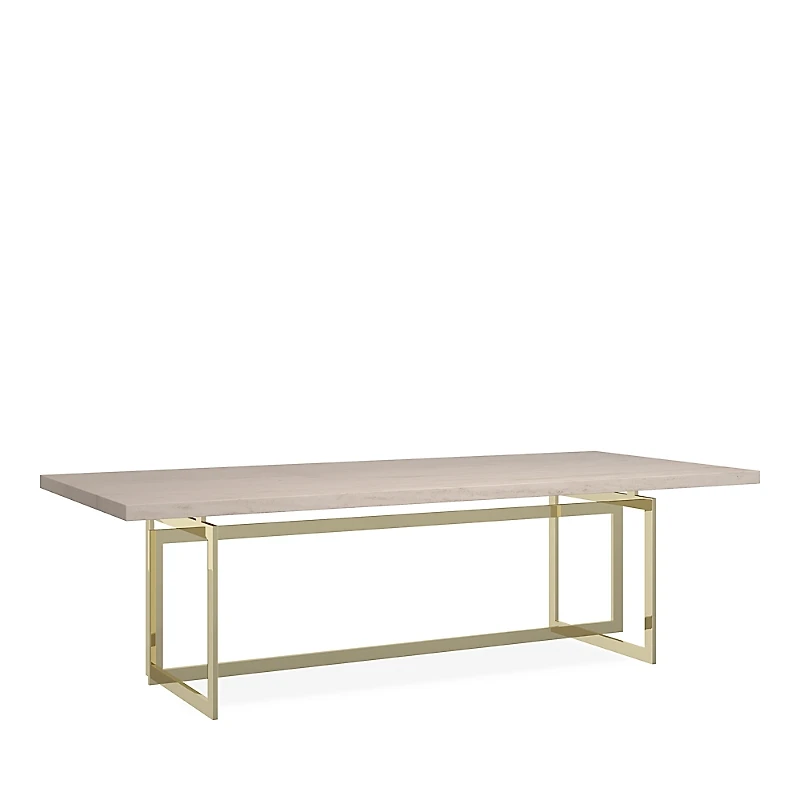 Caracole Wish You Were Dining Table - Creme Travertine/Gold