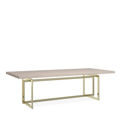 Caracole Wish You Were Dining Table - Creme Travertine/Gold