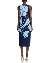 Exploded Floral Midi Dress