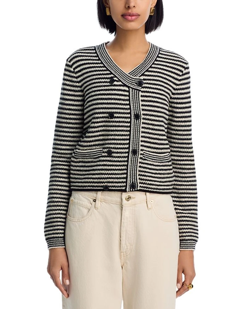 The Court Crewneck Cardigan Sweater
