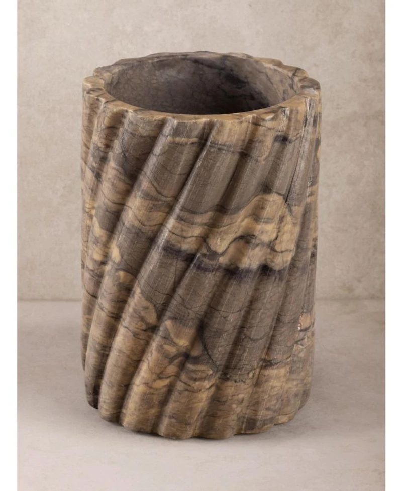 Taraz White Marble Wine Cooler