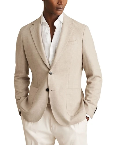 Stack Single Breasted Two Button Notch Textured Blazer