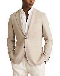 Stack Single Breasted Two Button Notch Textured Blazer