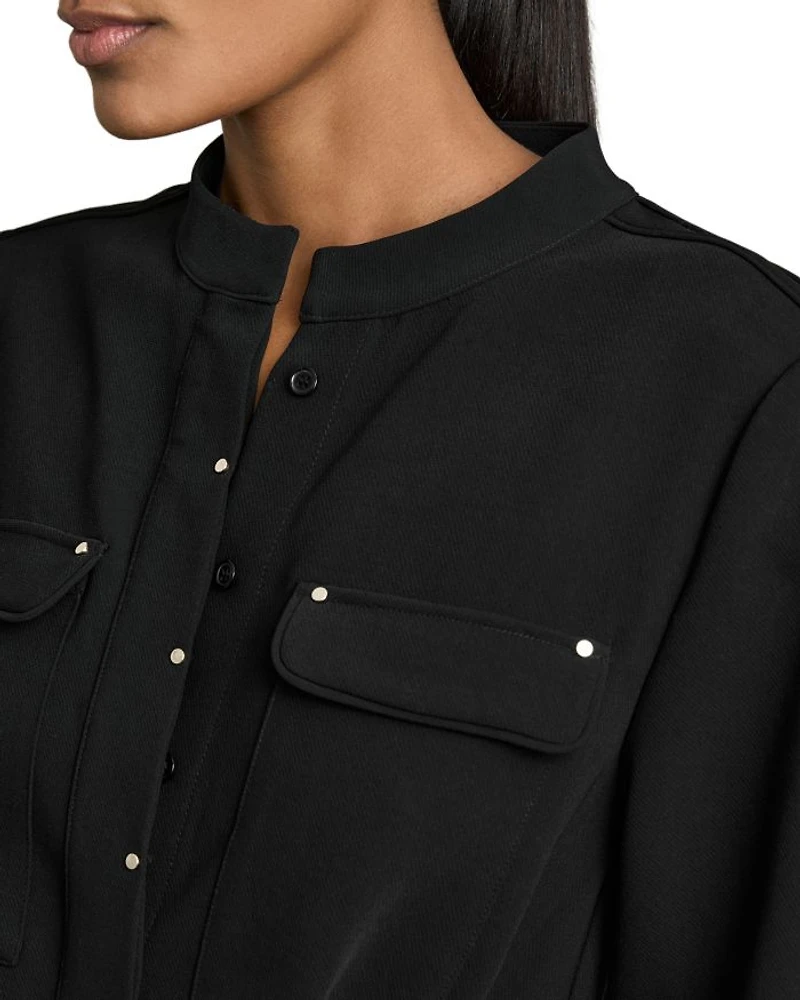 Belted Long Sleeve Shirt Dress