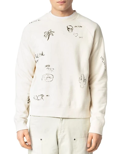 Uppy Graffiti Print Sweatshirt