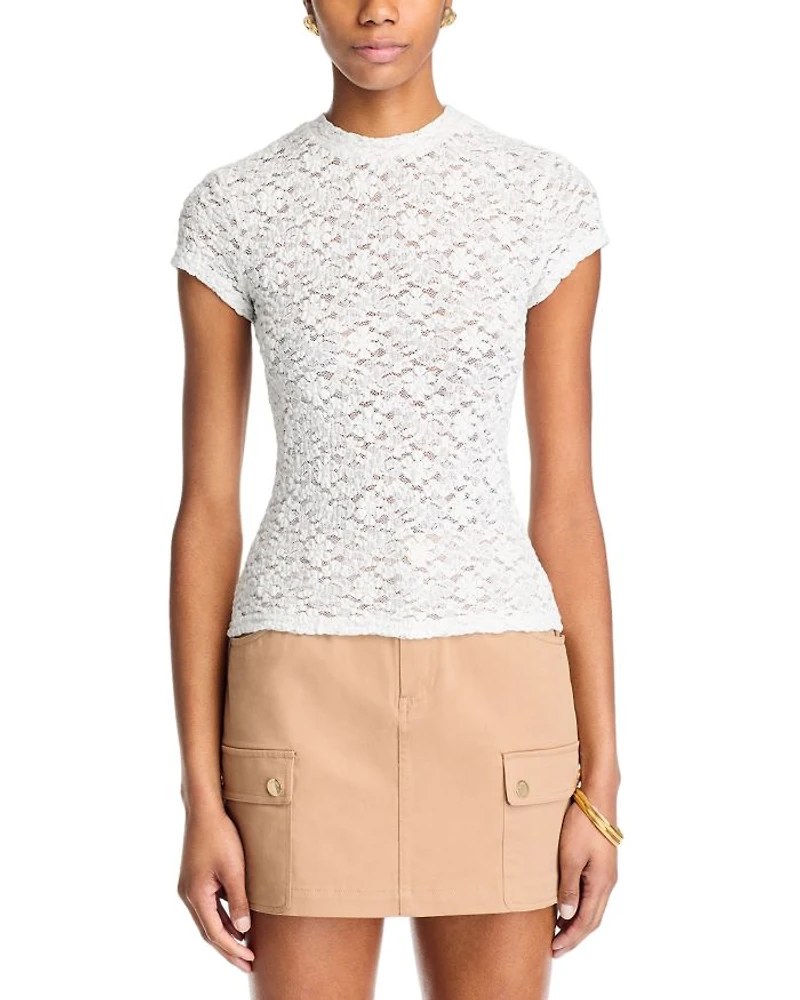 Puckered Lace Top - Exclusive