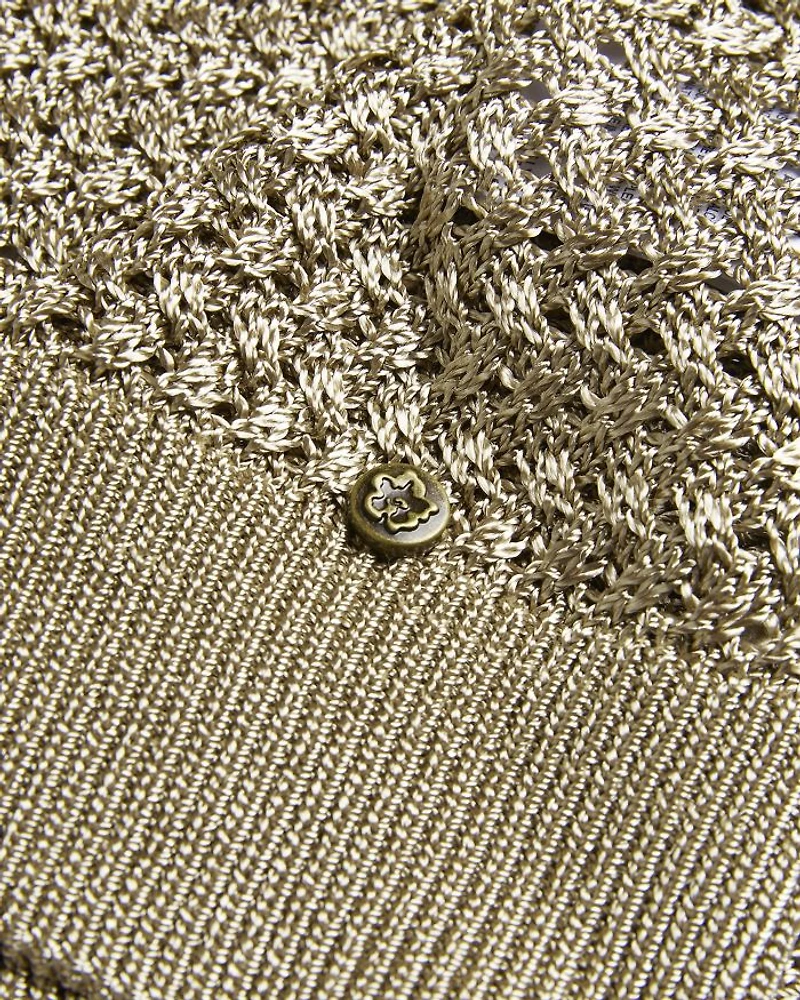 Abaly Metallic Knit Top